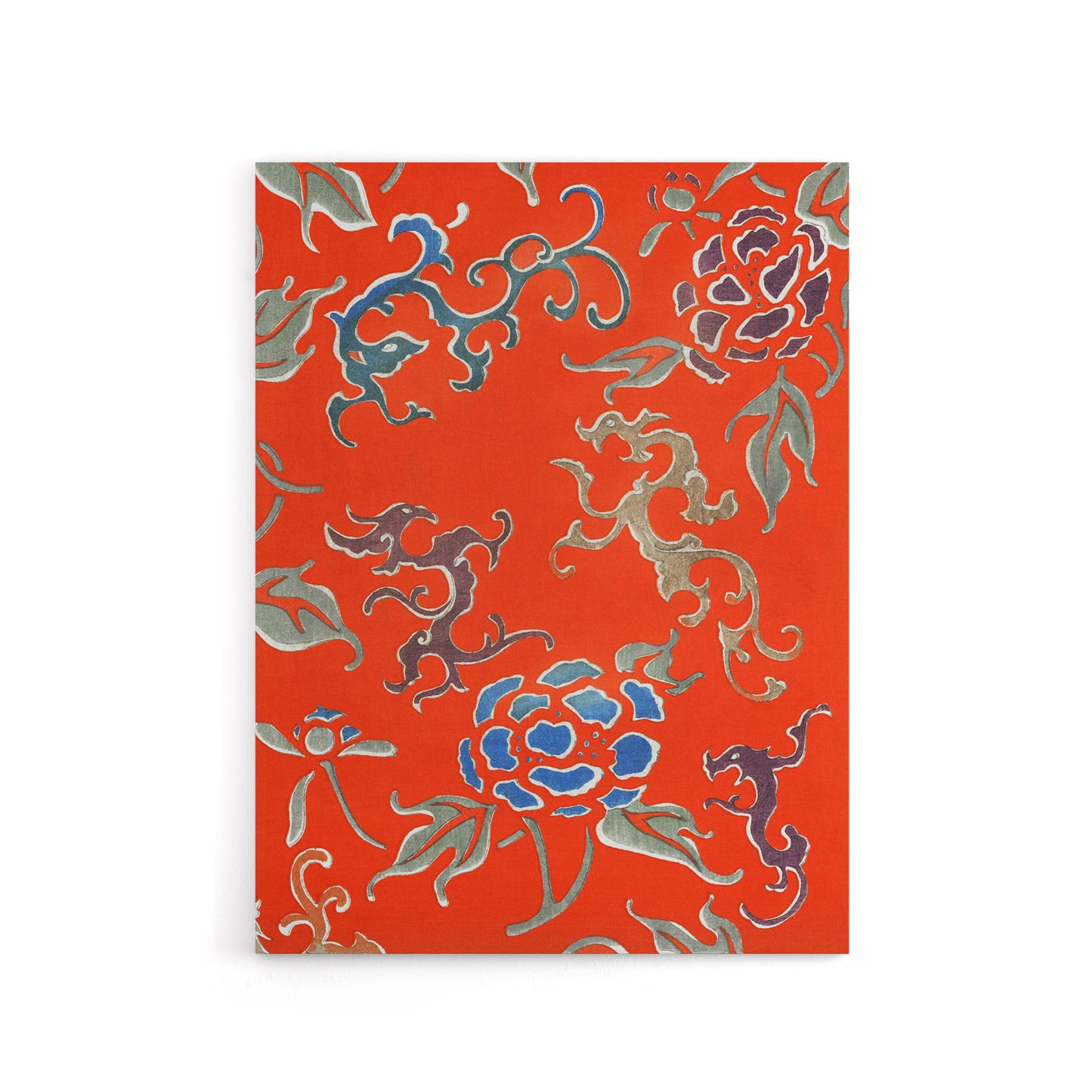 Bold Abstract Floral Pattern Canvas Wall Art Print Shin Bijutsukai