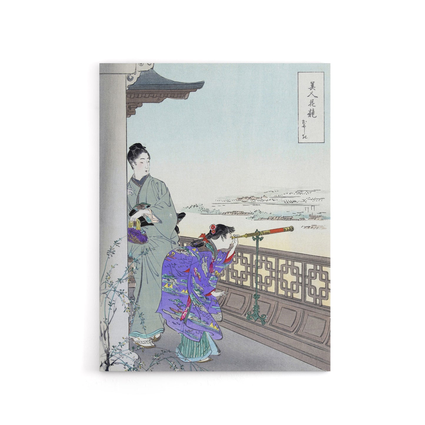 Beauties Flowers Series Binoculars Canvas Wall Art Print Gekko