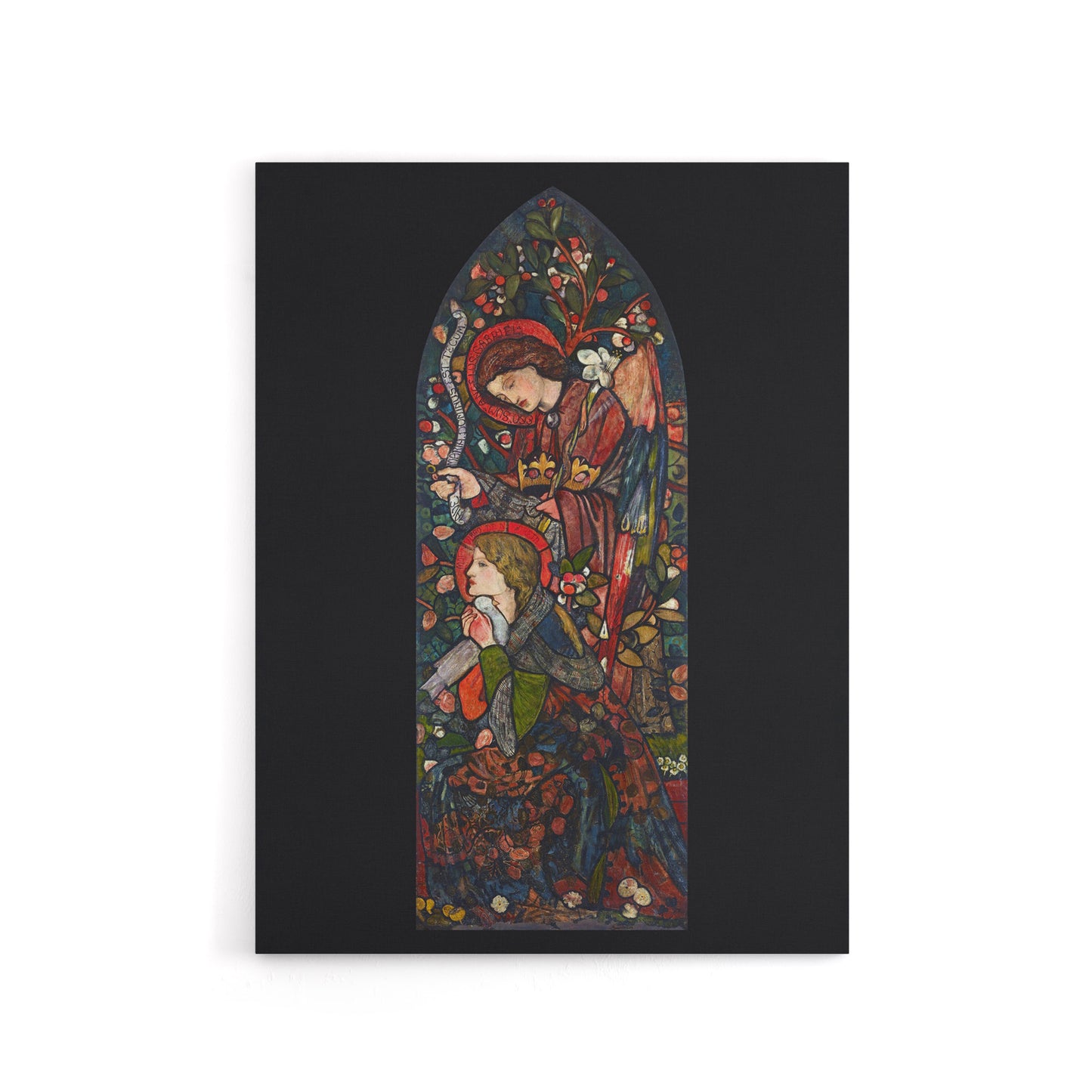 The Annunciation Stained Glass Canvas Wall Art Print Burne Jones