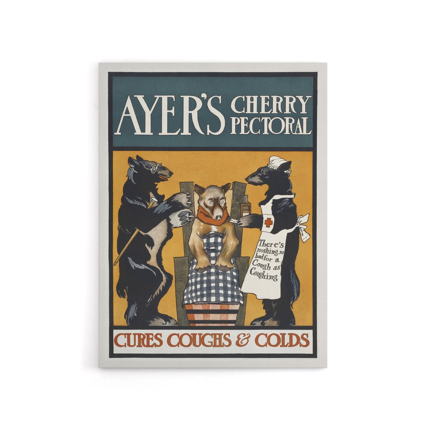 Vintage Ayers Cherry Pectoral Ad Canvas Wall Art Print Penfield