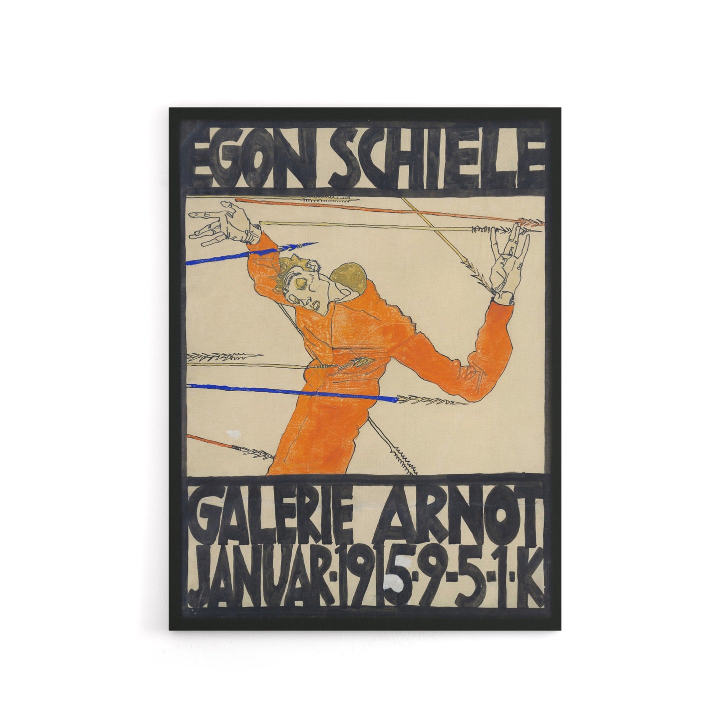 Arnot 1915 Exhibition Poster Ad Canvas Wall Art Print Schiele