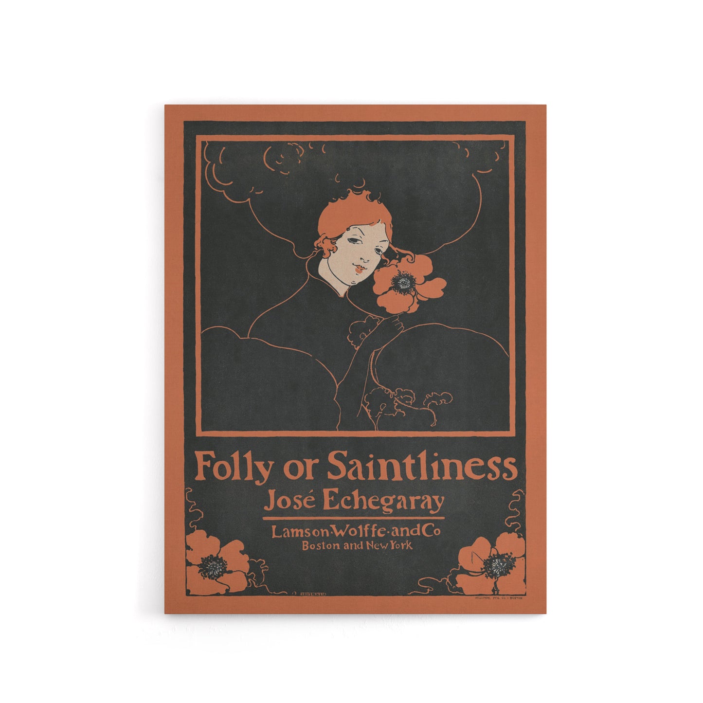 Folly or Saintliness Novel Book Cover Canvas Wall Art Print Reed