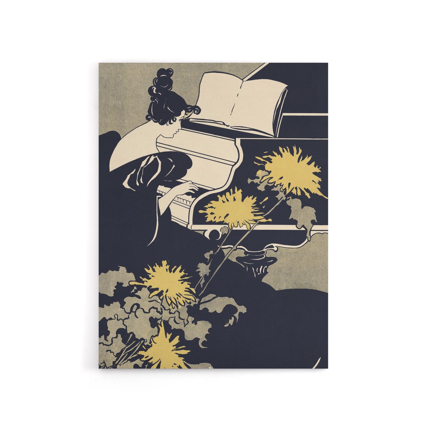 Miss Traumerei Piano Book Cover Canvas Wall Art Print Ethel Reed