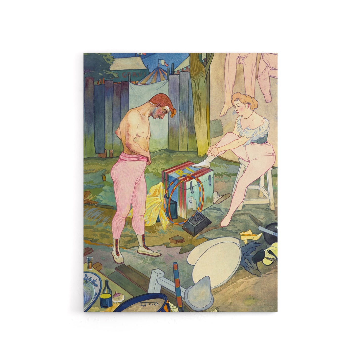 Corvi Circus Acrobat Performers Canvas Wall Art Print de Feure