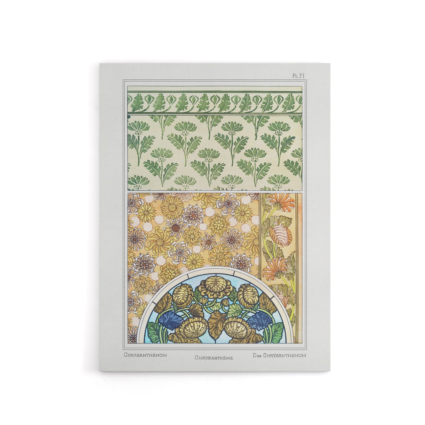 Flower Chrysanthemum Canvas Wall Art Print Vintage Verneuil