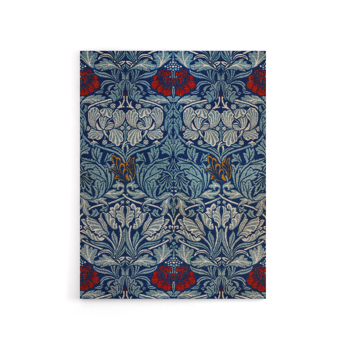 Tulip and Rose Floral Pattern Canvas Wall Art Print W. Morris