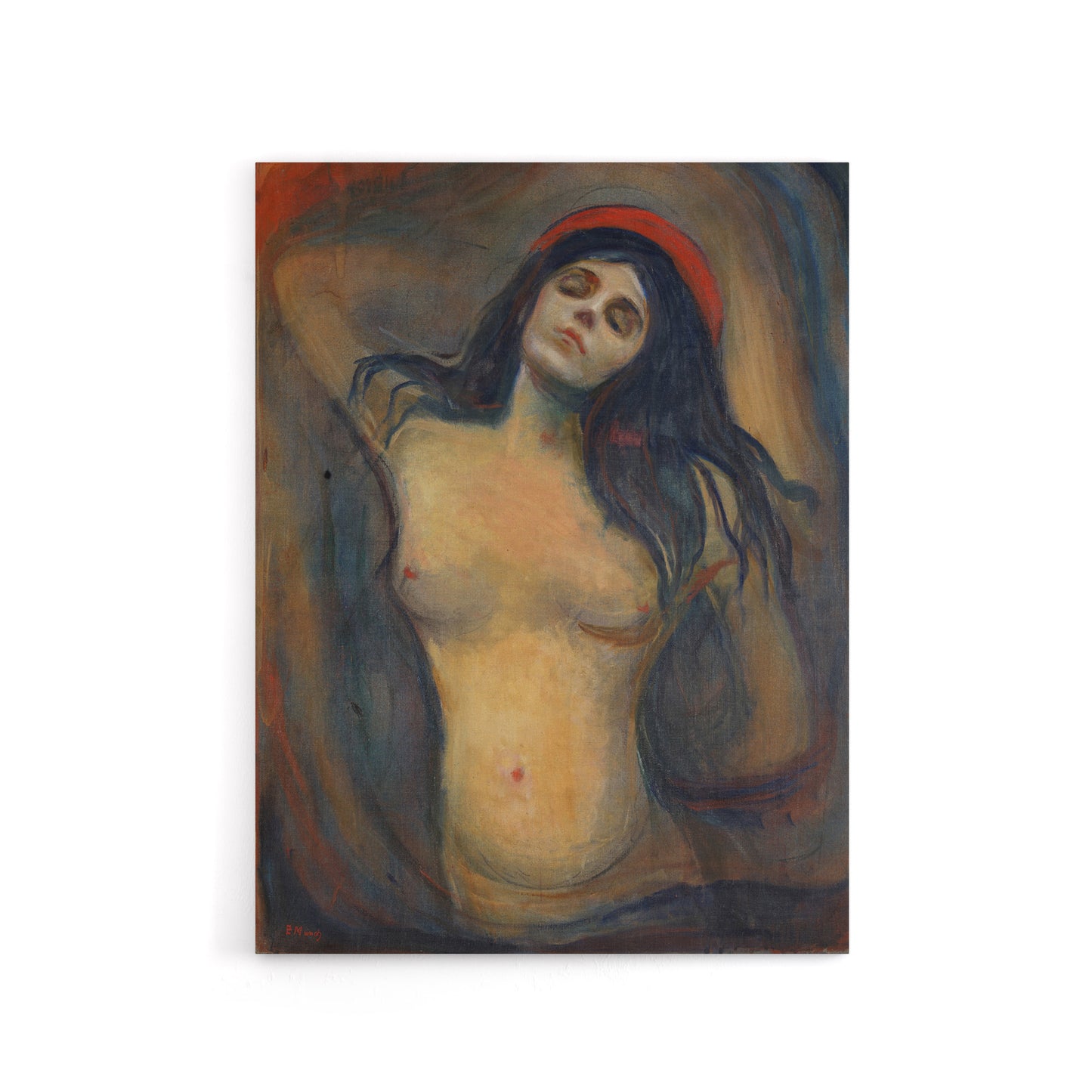 Madonna Loving Woman Oil Painting Munch Vintage Canvas Wall Art