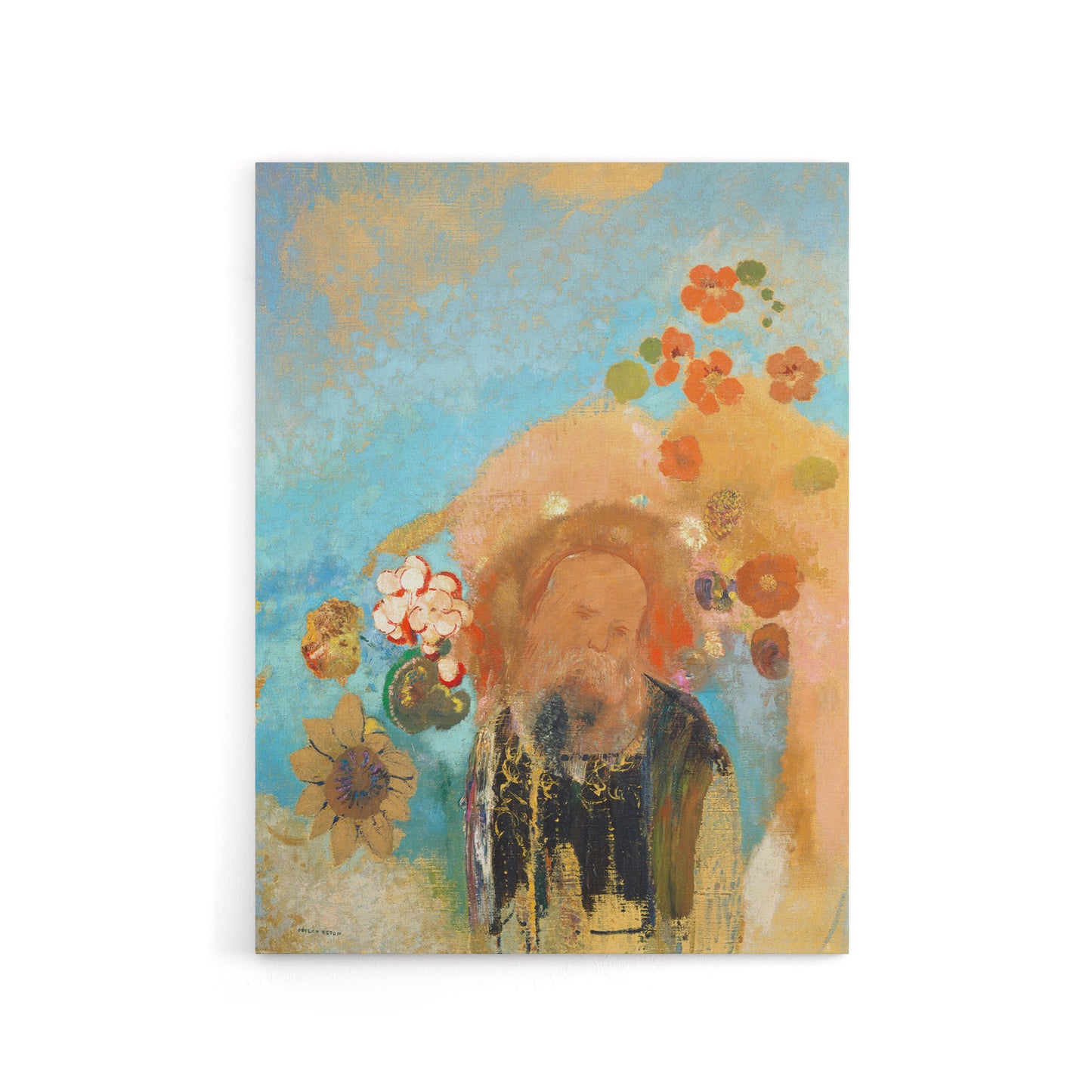 Evocation of Roussel Floral Portrait Redon Canvas Wall Art