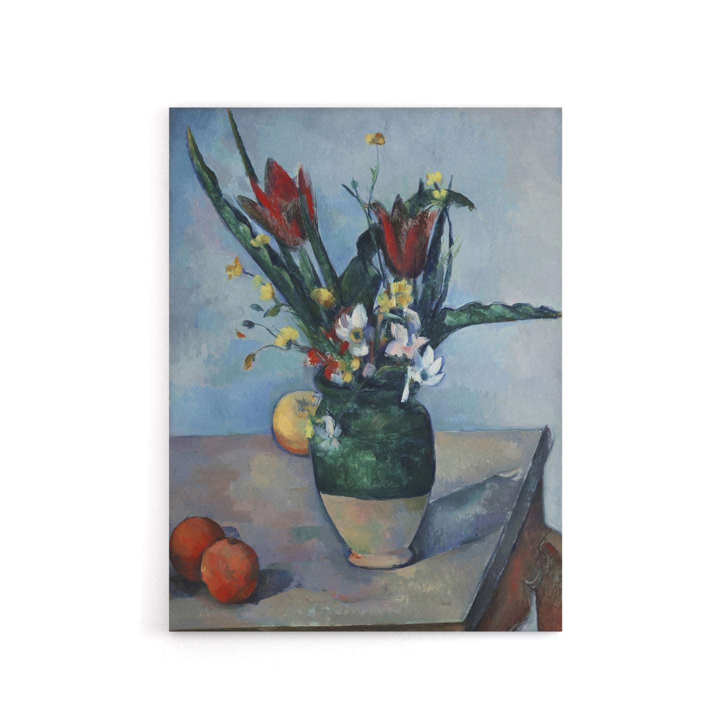 The Vase of Tulips Still Life Painting Cezanne Canvas Wall Art Print