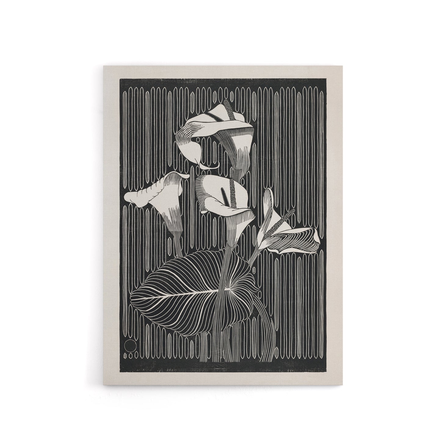 Stylised Calla Lily Flowers De Mesquita Canvas Wall Art Print