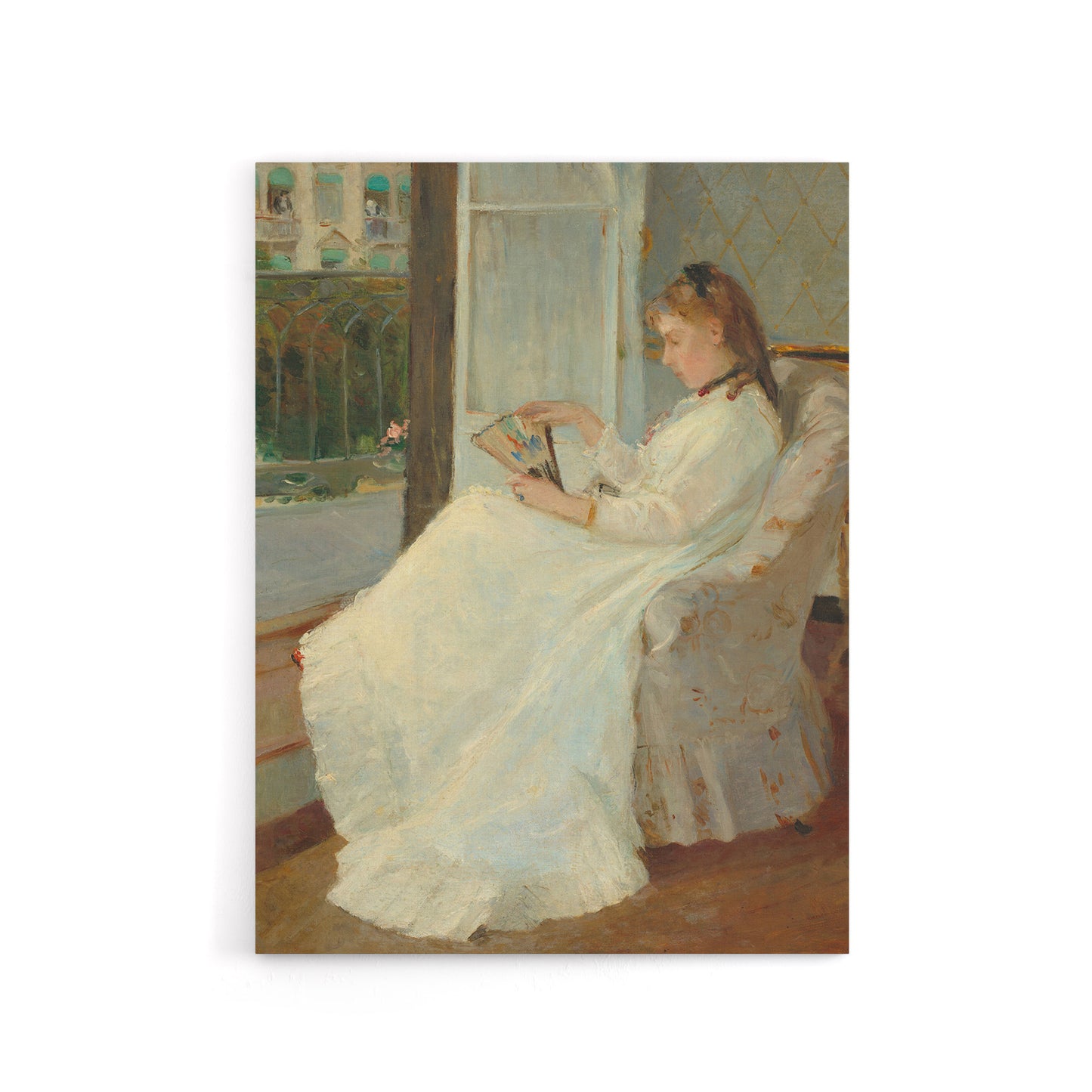 Portrait of Sister at a Window Morisot Canvas Wall Art Print
