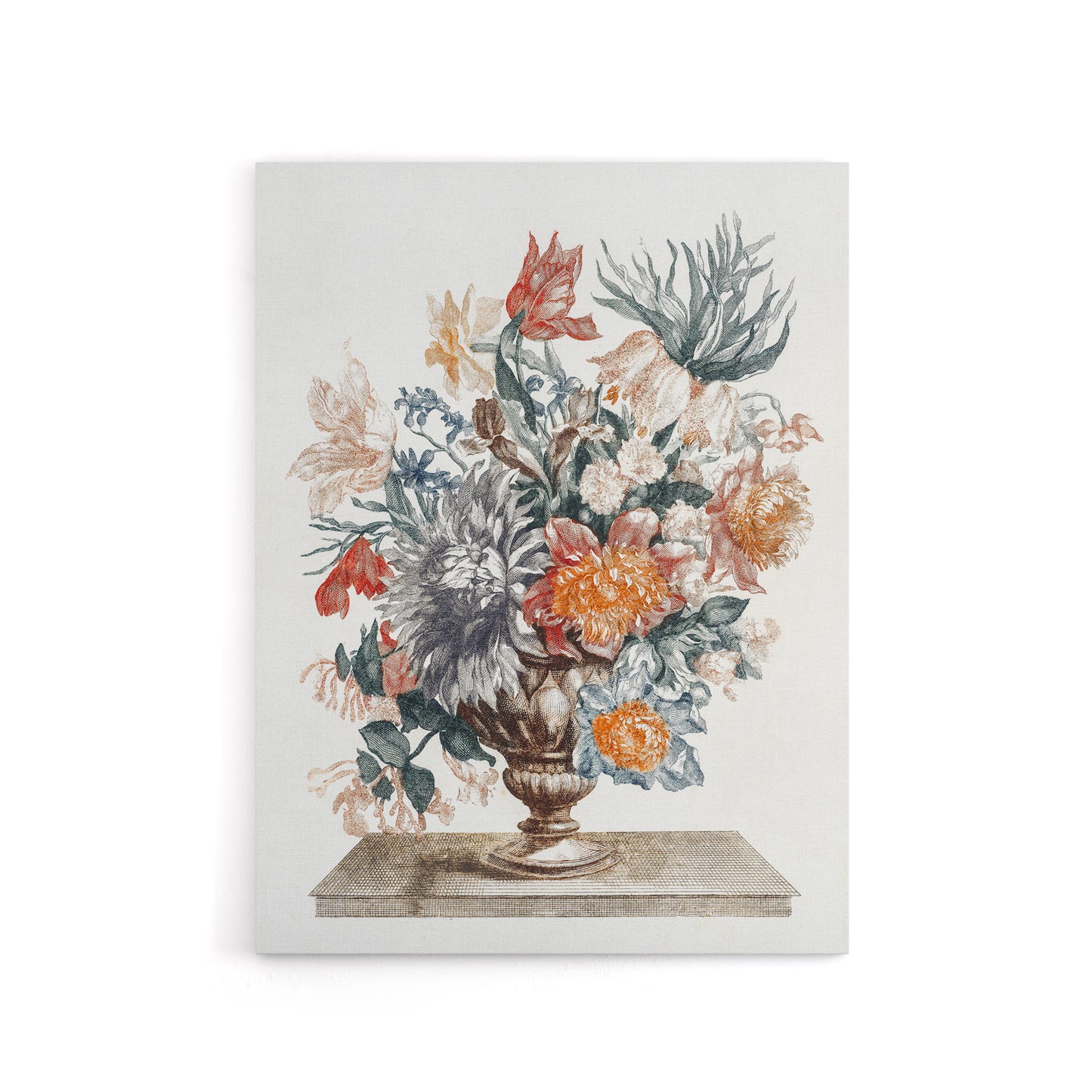Stone Vase with Flower Bouquet Johan Teyler Canvas Wall Art