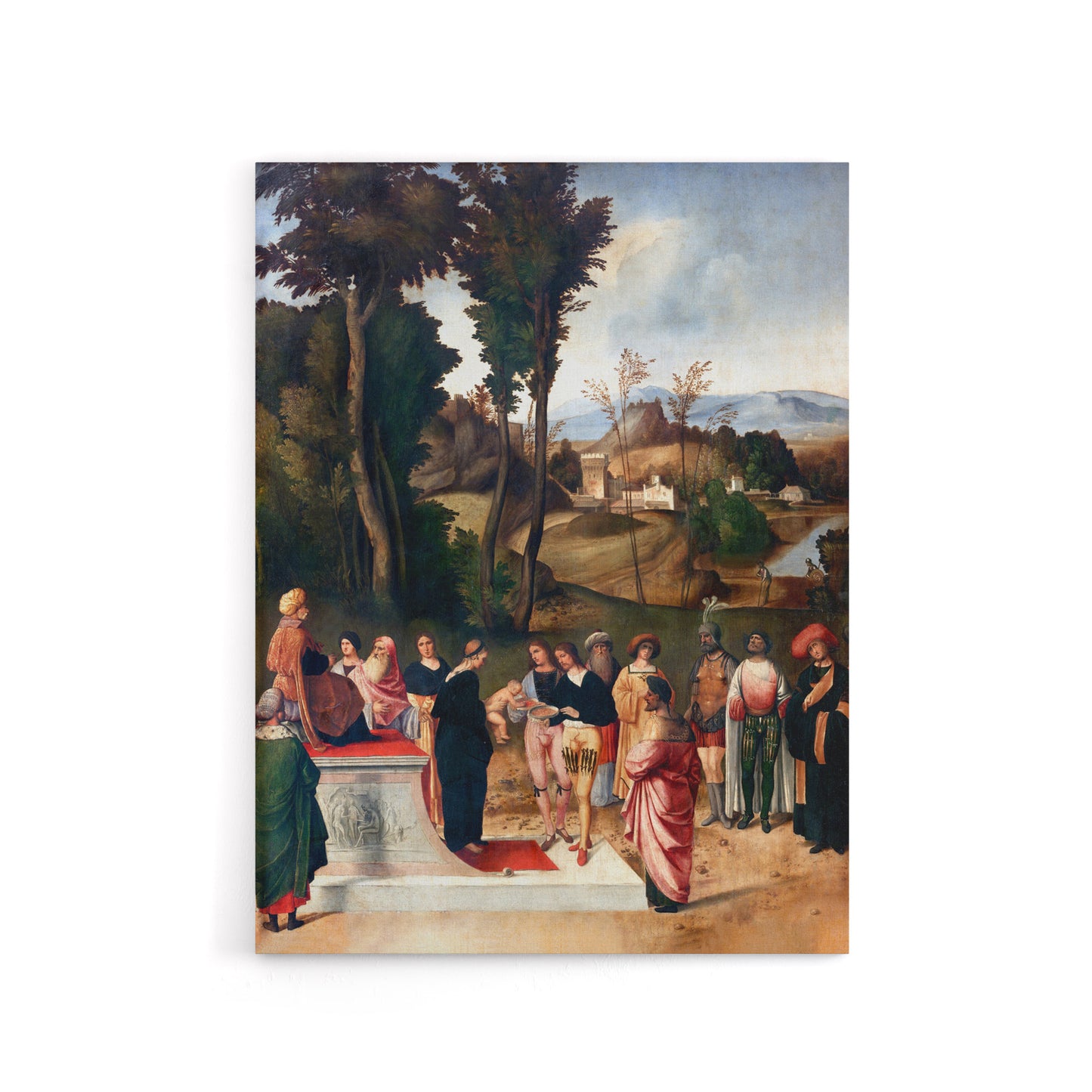 Giorgione Moses Undergoing Trial by Fire Canvas Wall Art Print