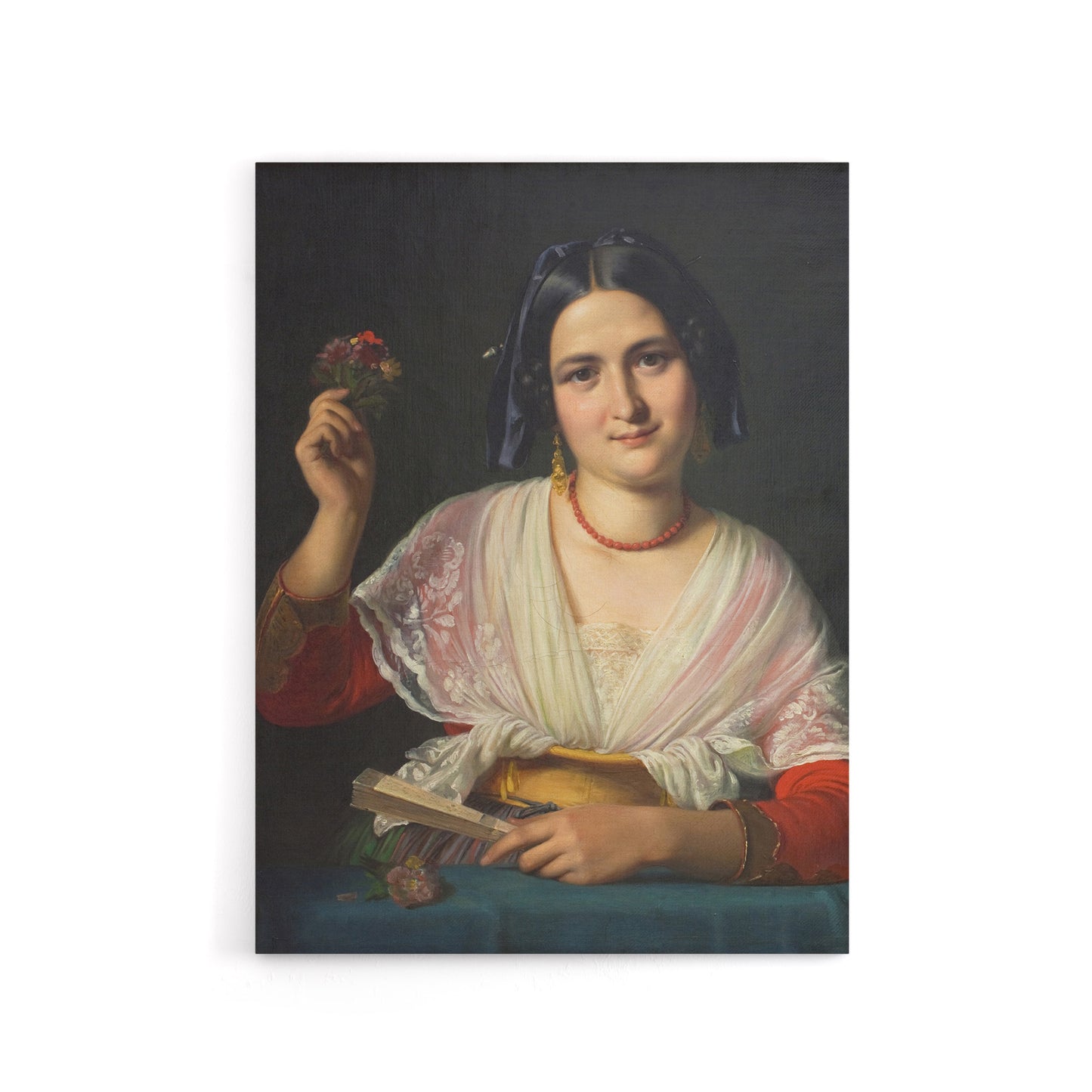 Wilhelm Marstrand Roman Woman in Carnival Costume Canvas Wall Art Print
