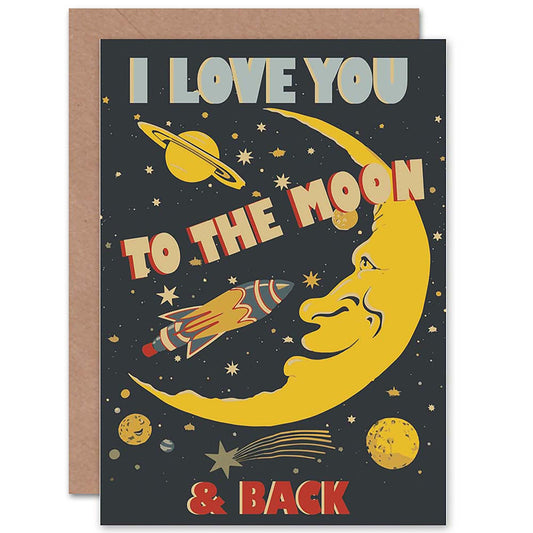 Love Moon Back Partner Romantic Card