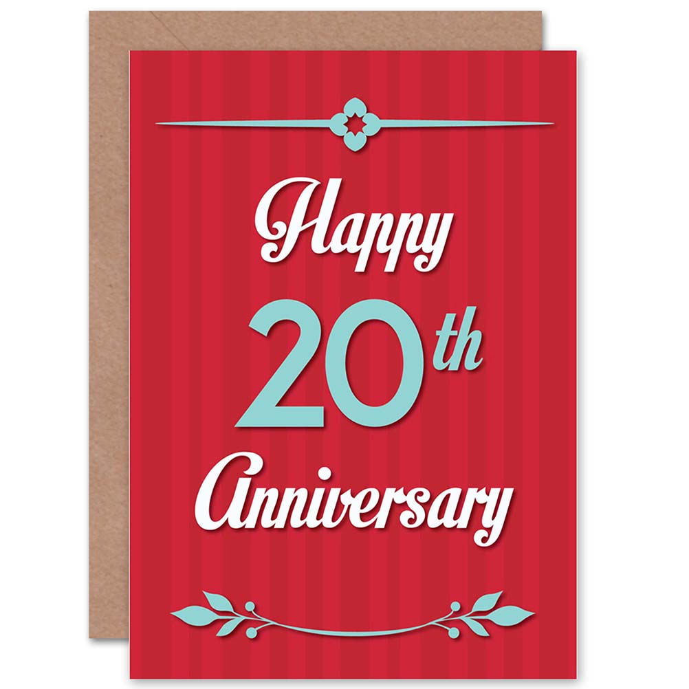 Happy 20th 20 Years Wedding Anniversary Card