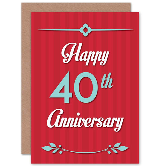 Happy 40th Wedding Anniversary Card