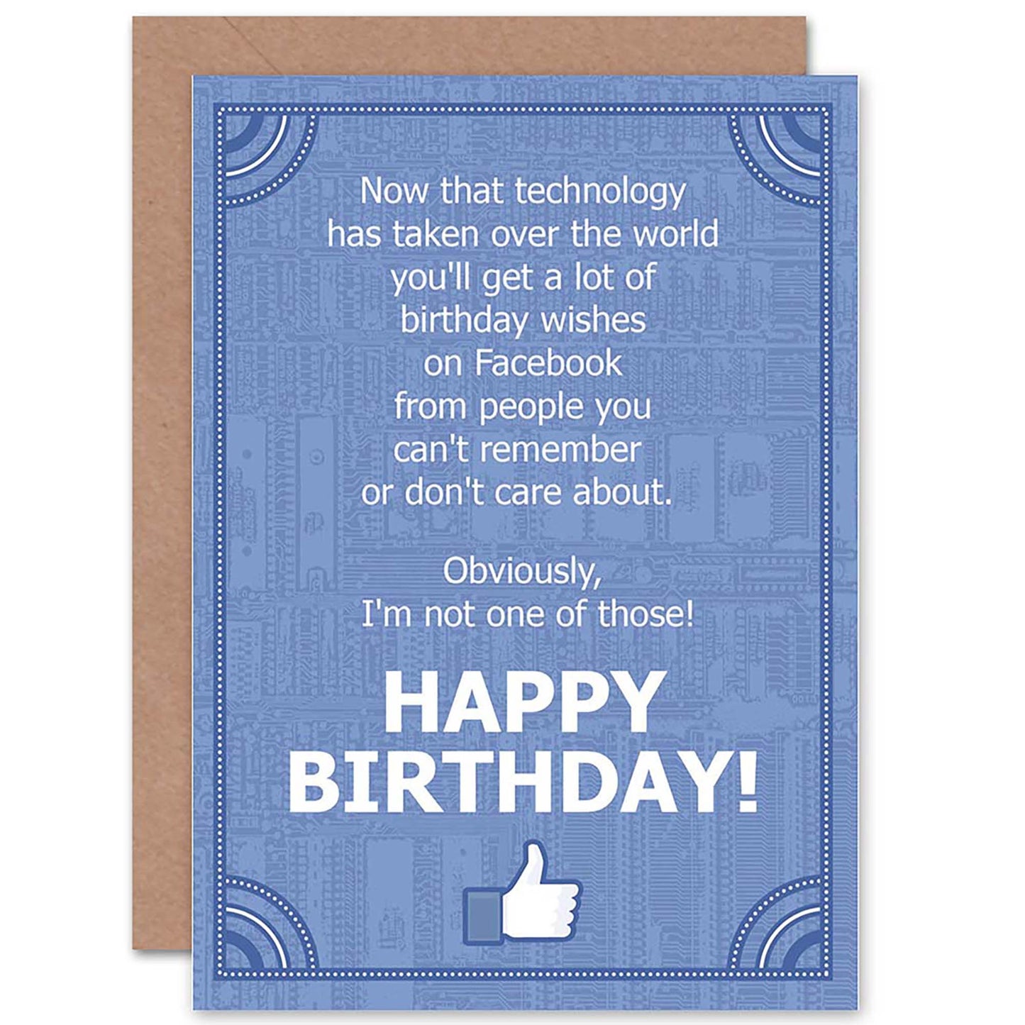 Social Media Wishes Takeover Funny Birthday Card