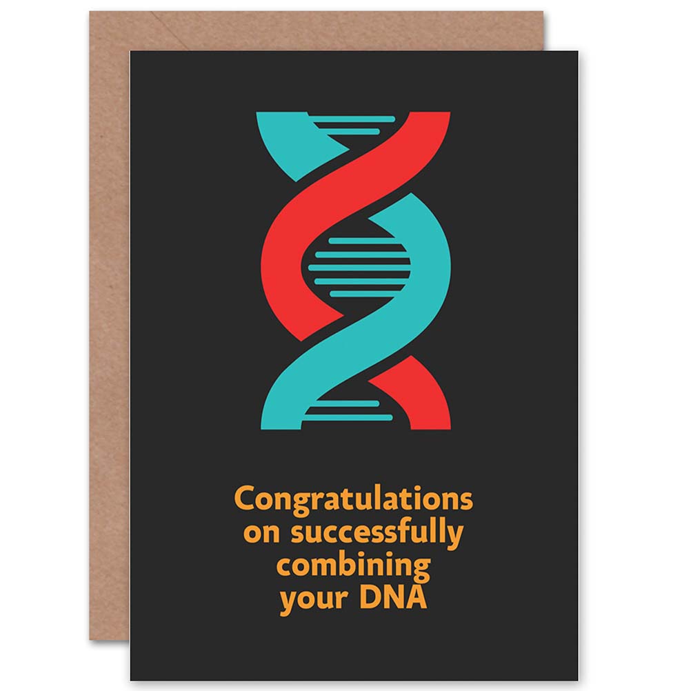 Combined DNA Helix Funny New Baby Card