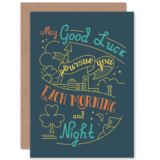Quote Motivation Toast Ireland Good Luck Card
