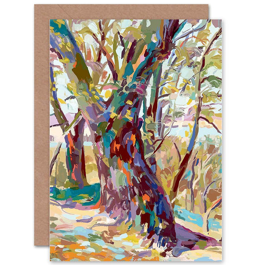 Abstract Tree Forest Impressionist Greeting Card