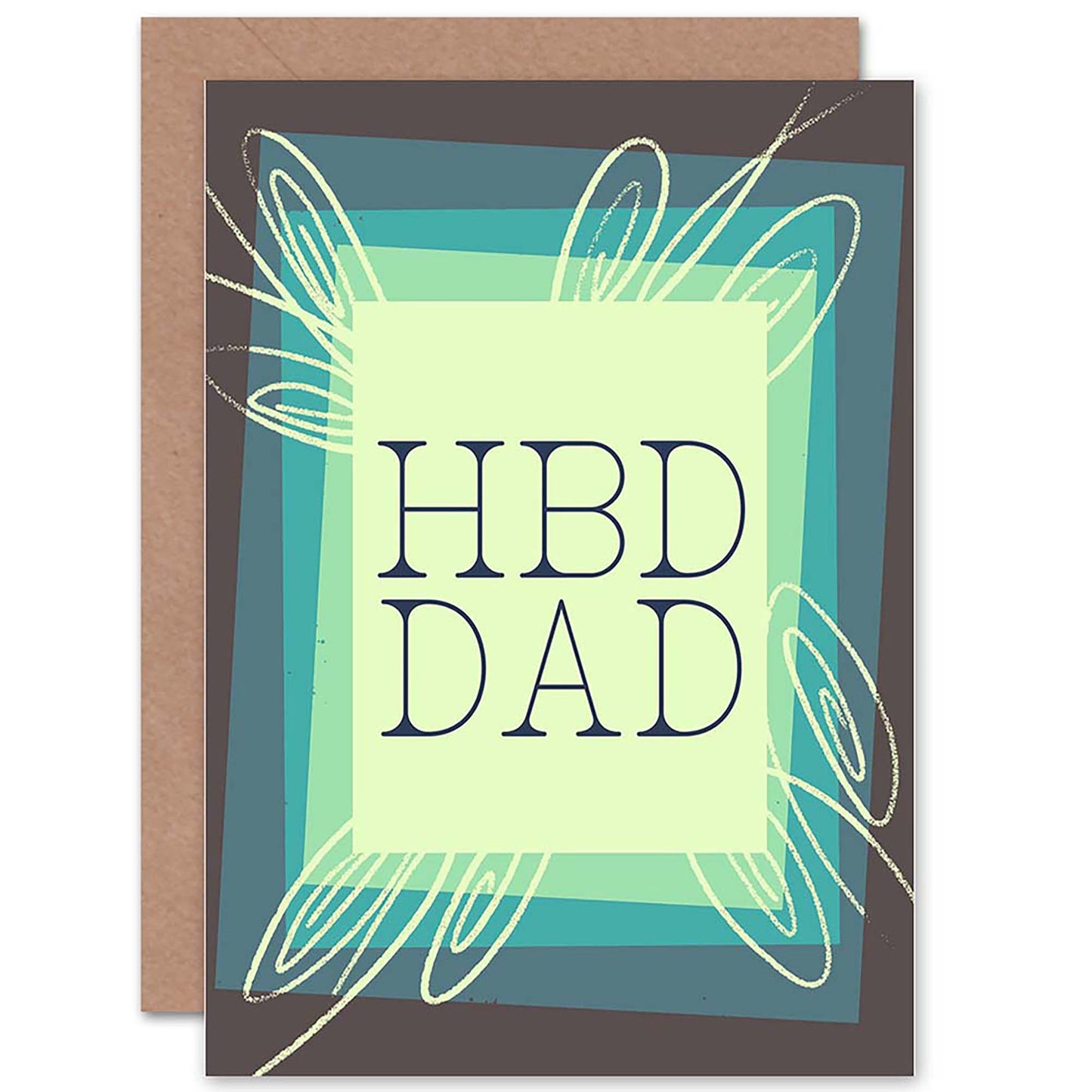 HBD Dad Father Acronym Happy Birthday Card