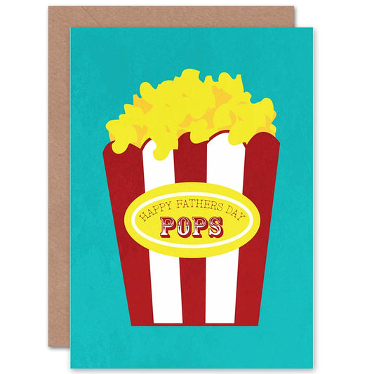 Popcorn Happy Fathers Day Pops Father's Day Card