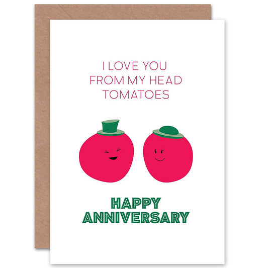 Tomato Pun Love Cute Partner Anniversary Card