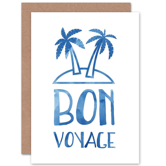 Bon Voyage Tropical Island Good Bye Card