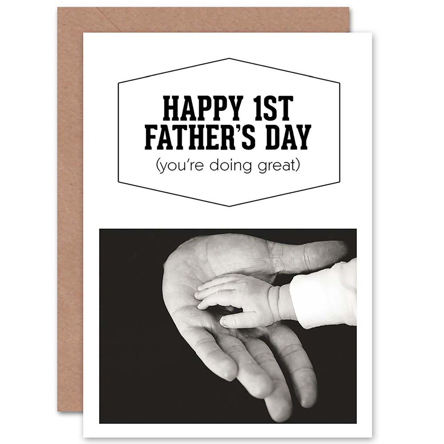 Baby Hand Happy 1st First Father's Day Card