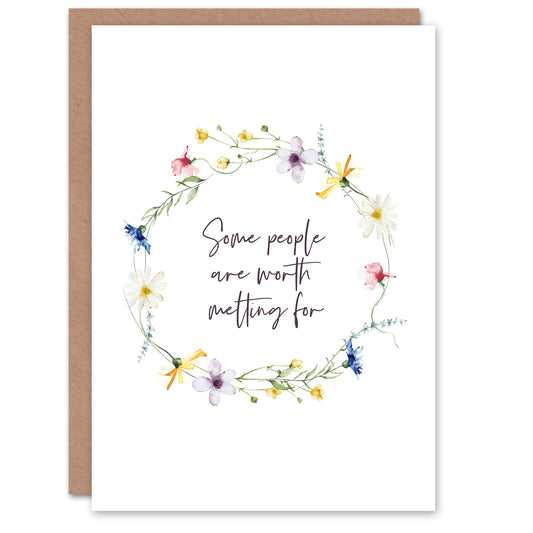 Marriage Poem Worth Melting For Floral Wedding Card