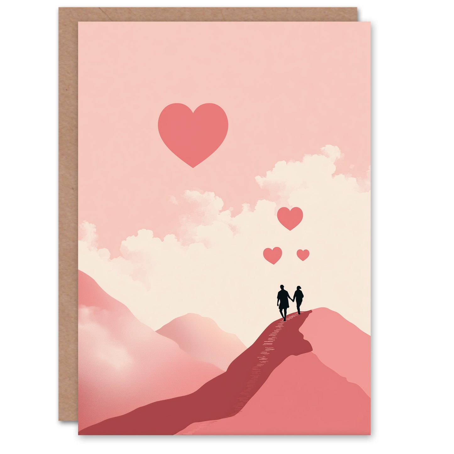At The Top Of The World With You Romantic Hike Valentine's Day Card