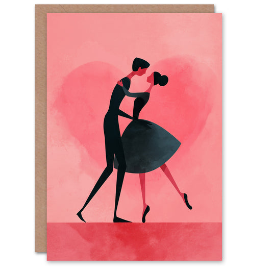 Ballet Bae Dancer Couple Dancing Simple Modern Valentine's Day Card