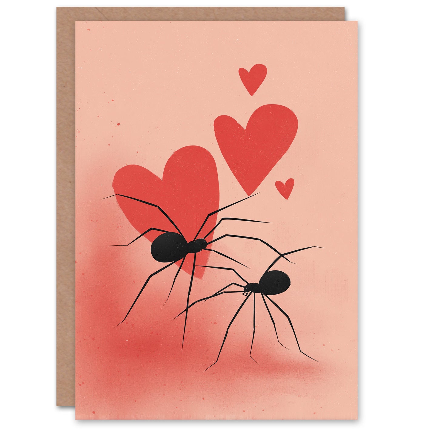 Spider Couple Love Dance Creepy Crawley Courtship Valentine's Day Card
