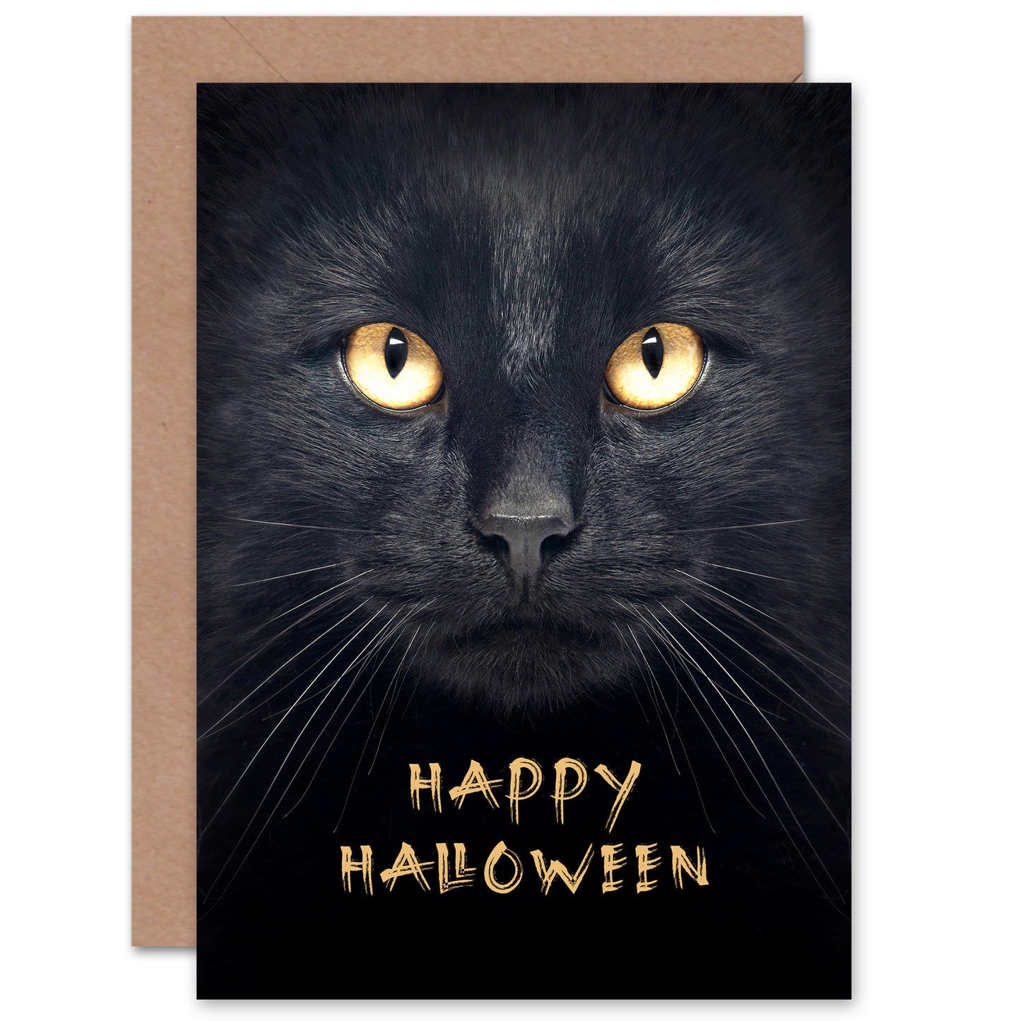 Black Cat Lover Witch Halloween Card