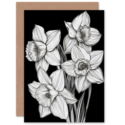 Daffodil Bunch Floral Get Well Card