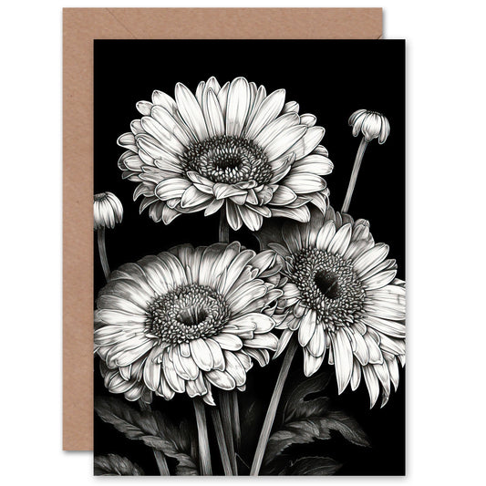 Elegant Gerbera Flowers Floral Get Well Card