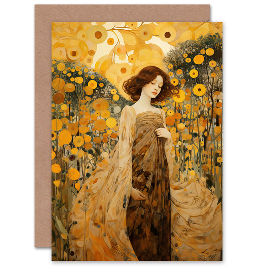 Walk On Wildflower Klimt Style Mother's day Card