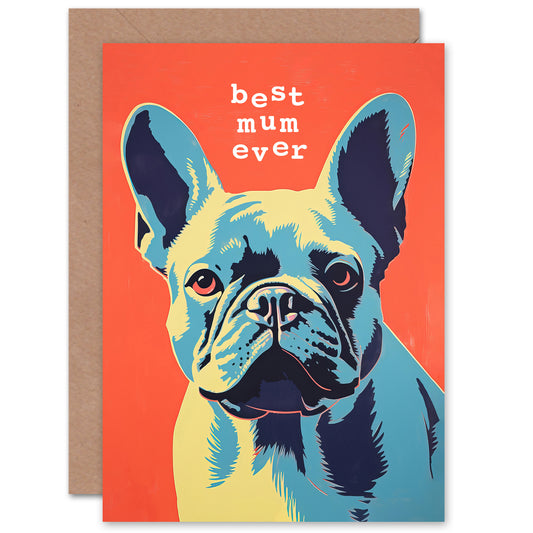 Cute French Bulldog Dog Lover Inside Mother's day Card