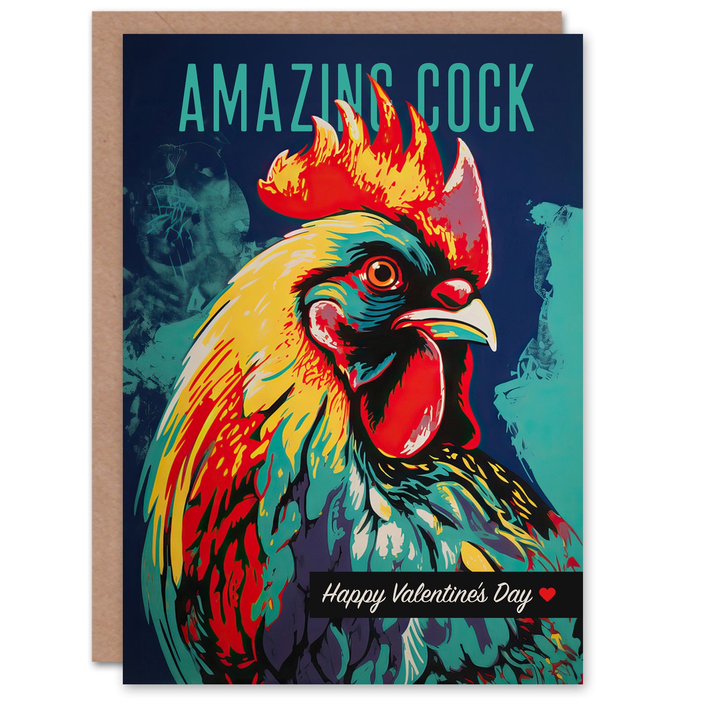 Funny Humour Amazing Cock Rooster Valentine's Card