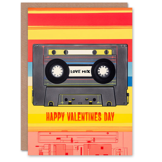 Love Mix Tape 90's Cool Retro Valentine's Card