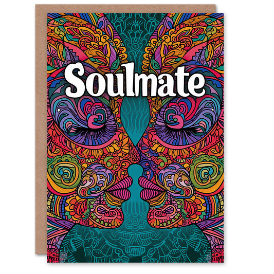 Soulmate Lesbian Esoteric Psychedelic Art Romantic Card