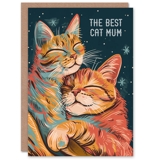 Mothers Day Best Ginger Tabby Cat Lover Mother's day Card