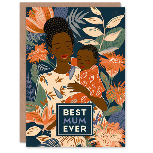 Afro Caribbean Woman Best Ever Mum Mother's day Card