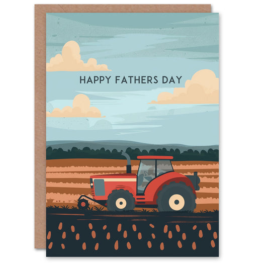 Farm Tractor Farming Crop Design Father's Day Card