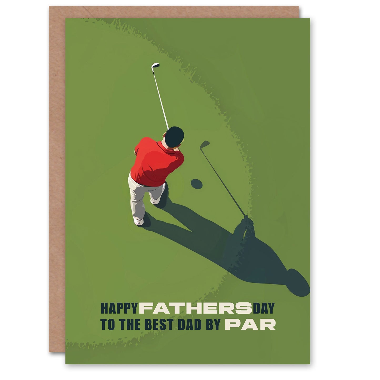 Best By Par Golfer Golf Pun Joke Father's Day Card