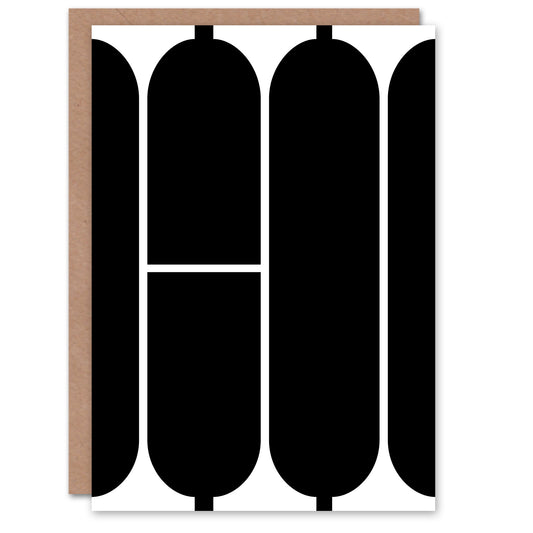Large Hi Word Bold Black White Typography Design Greeting Card