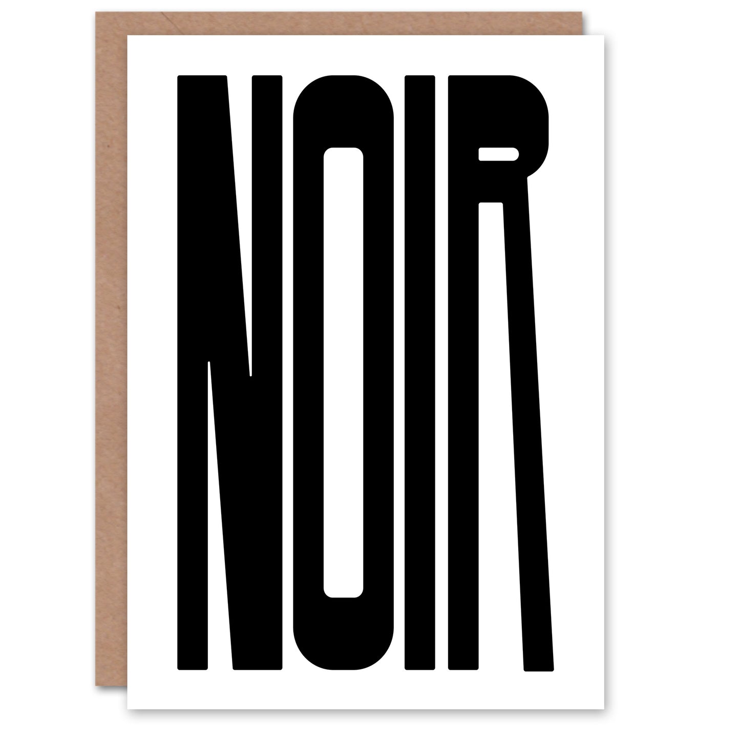 Noir Word Modern Bold Graphic Minimalism Greeting Card