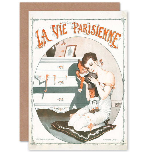 La Vie Parisienne Post War Magazine Cover Christmas Card