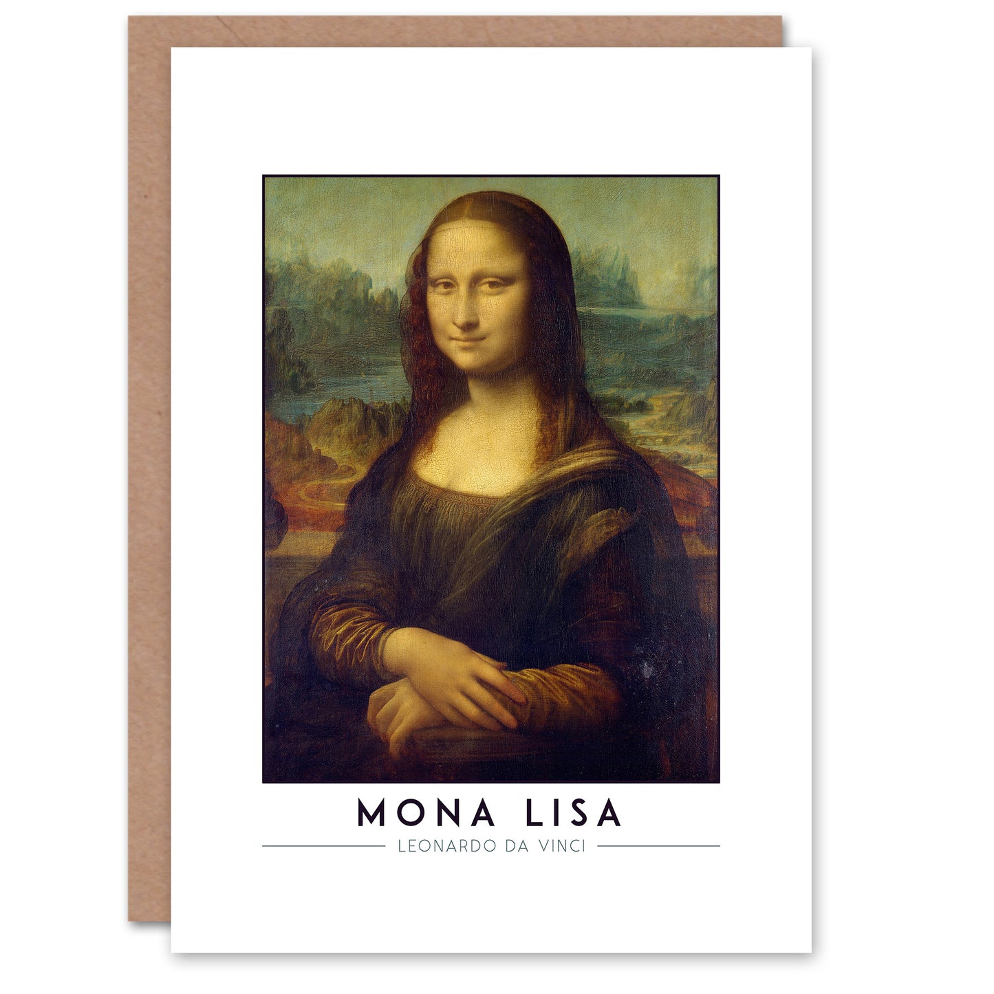 Leonardo Da Vinci Mona Lisa Portrait Greetings Card